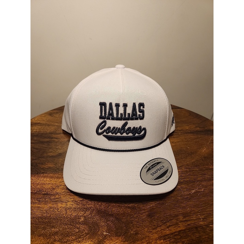 DALLAS COWBOYS NFL HOOEY ROPE TRUCKER SNAPBACK WHITE HAT CAP NWT